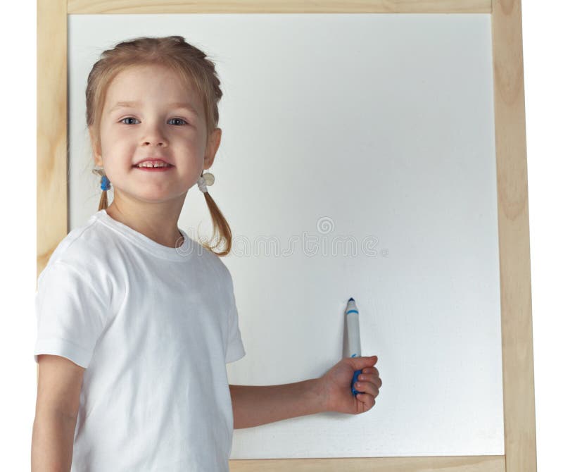 Little Girl Is Drawing Picture. Image 6623958