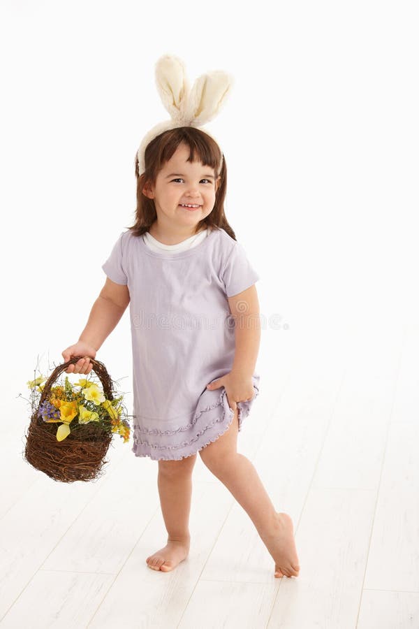 Little Girl in Easter Costume Stock Photo Image of decoration, celebration 13096286