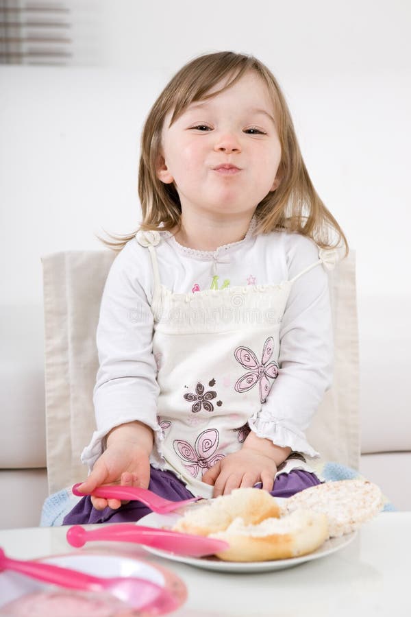 Little girl eating