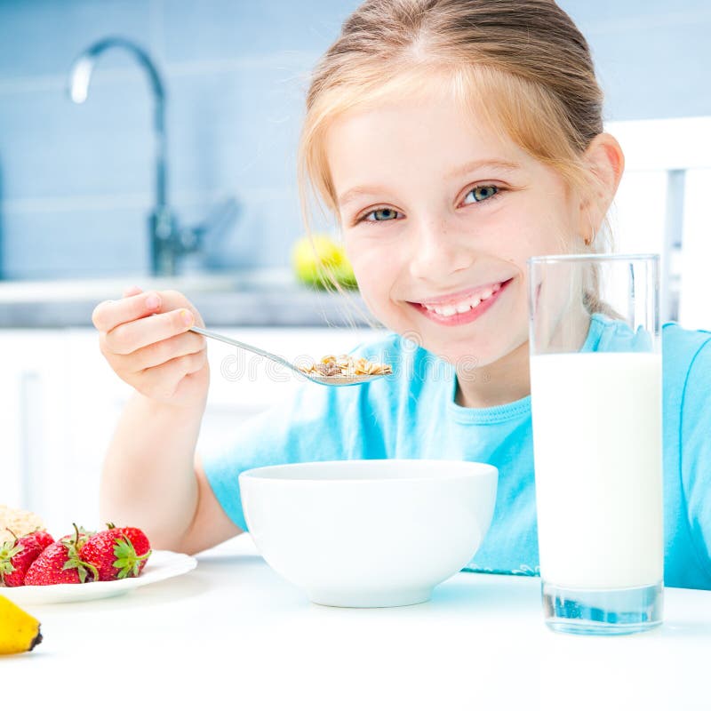 Little girl eating