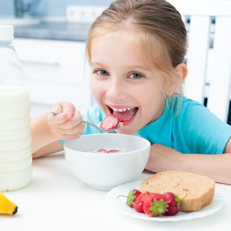 Little girl eating