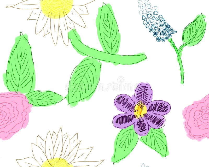 Little Girl Flower Pattern