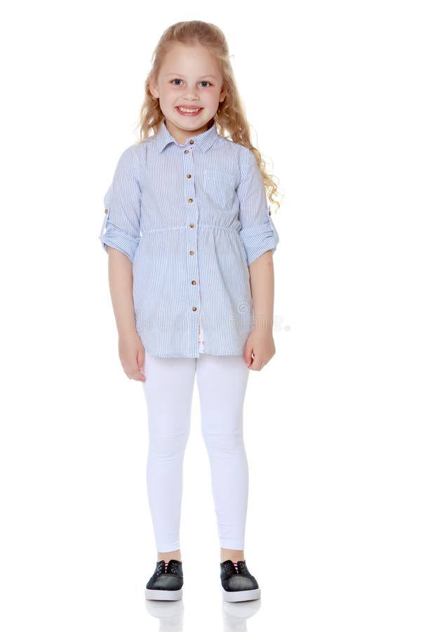 The little girl is full-length. royalty free stock images The little girl is full-length. royalty free stock images