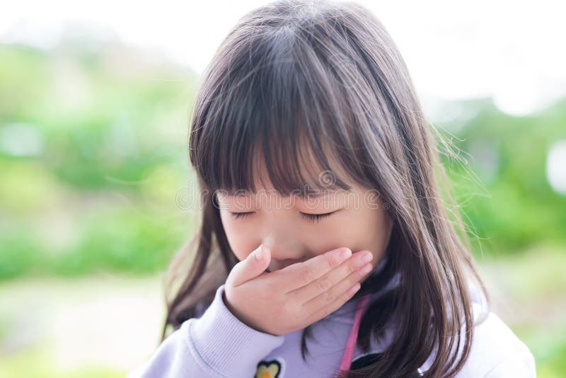 Little girl get cold stock image. Image of fever, indigestion 86874465