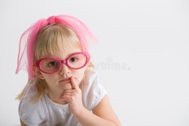 Little girl with glasses