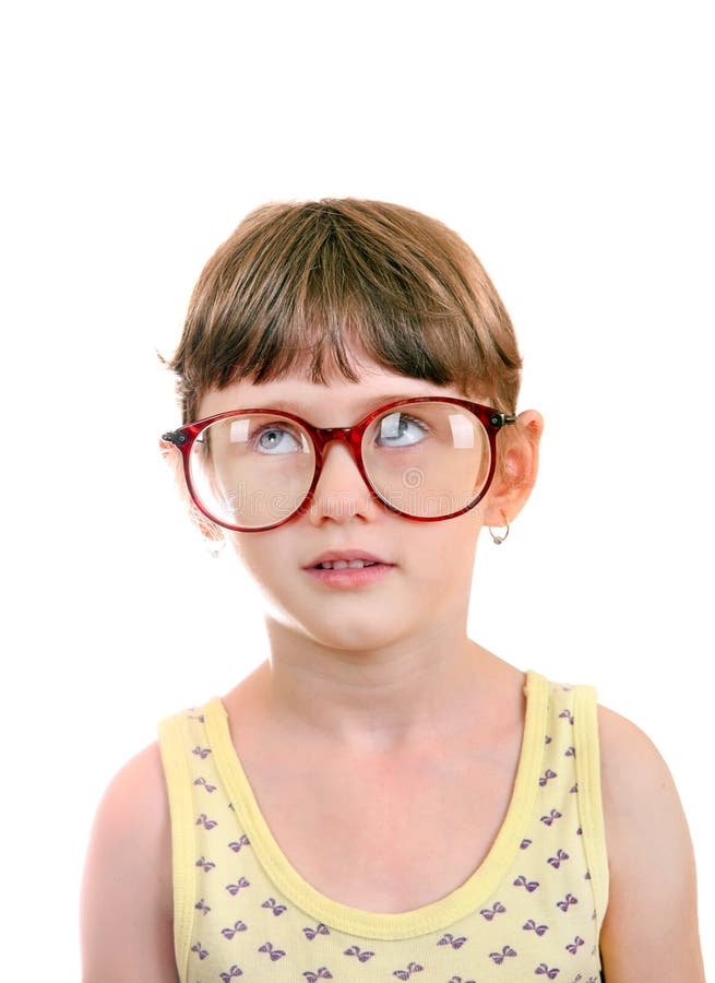 Little Girl in the Glasses stock image. Image of girlie 53937217