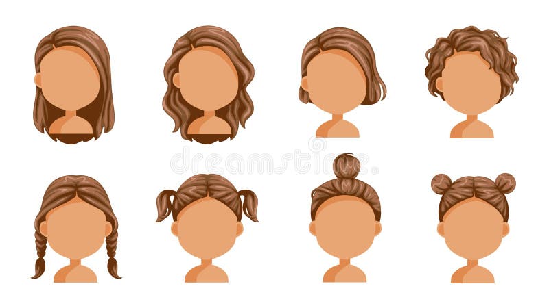 1,921 Little Girl Short Hair Stock Vectors and Vector Art | Shutterstock