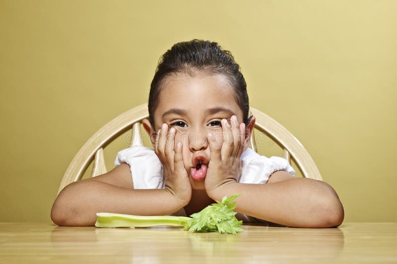 Little Girl and Her Healthy Snack Stock Image Image of preschool