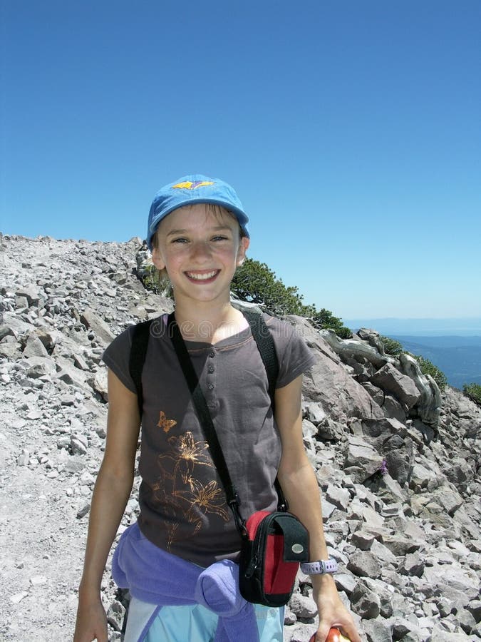 Little Girl Hiking stock photo. Image of active, hiking 1786782