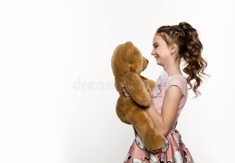 Little Cute Girl Holding Teddy Bear Stock Images - Download 2,381 Royalty Free Photos