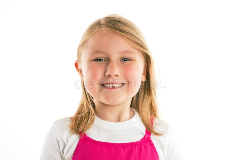 Little girl with missing teeth stock photos