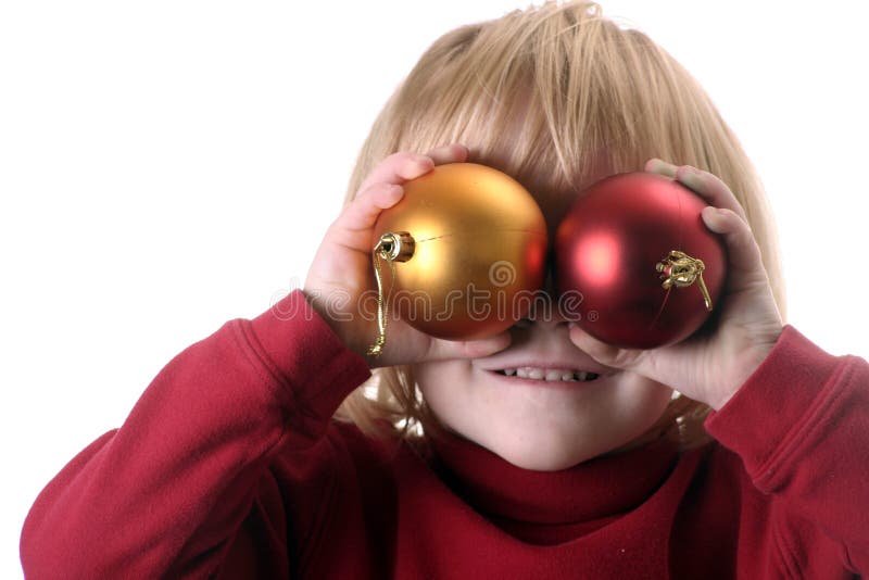 Little girl with ornaments stock photo. Image of face 3808222