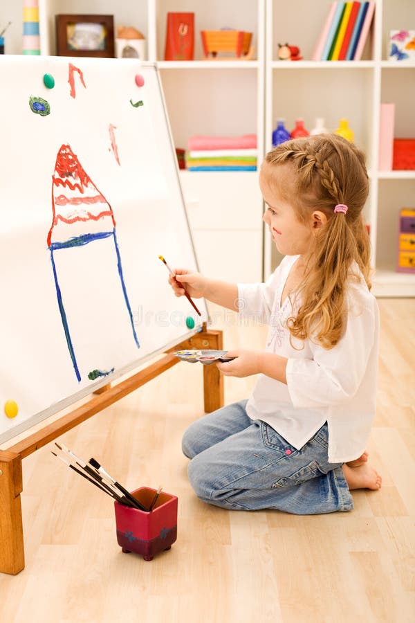 Sponge Painting Children Stock Photos - Free & Royalty-Free Stock Photos  from Dreamstime