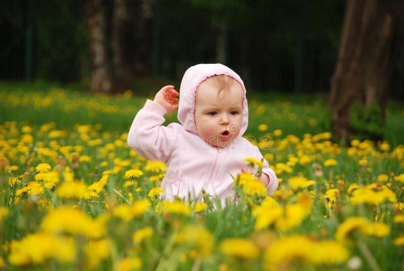 Little girl in park