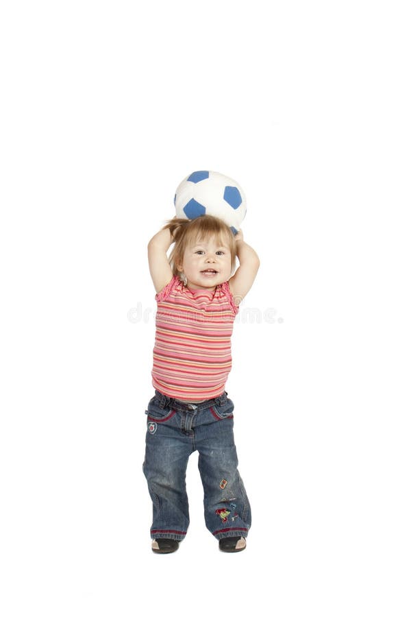 Little Girl Playing in a Studio stock photography Little Girl Playing in a Studio stock photography