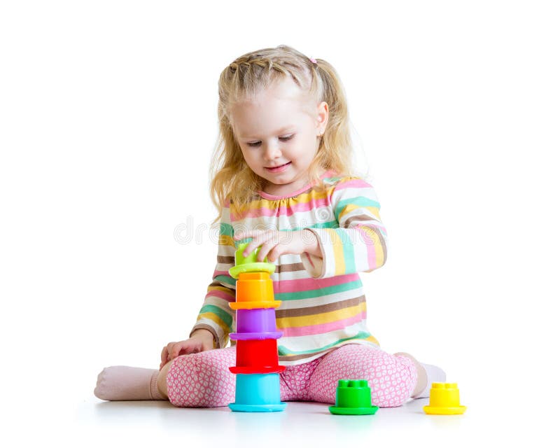 little girl playing toys child color 52616566