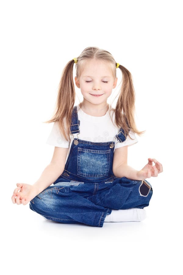 Little girl with ponytails