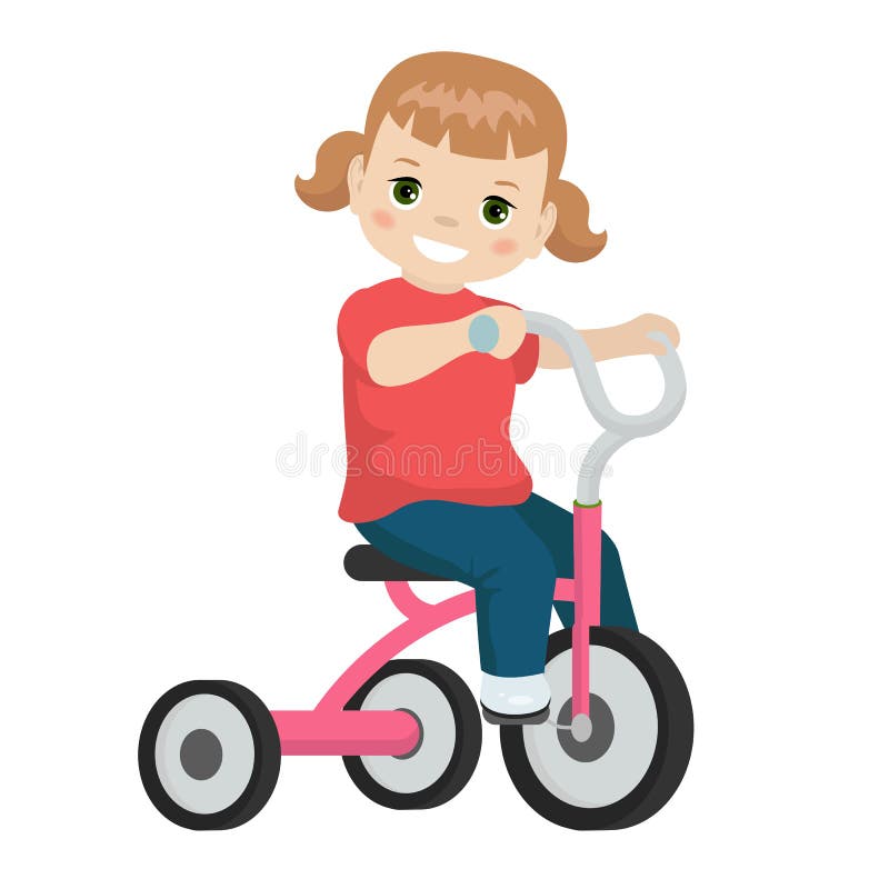 girl riding tricycle