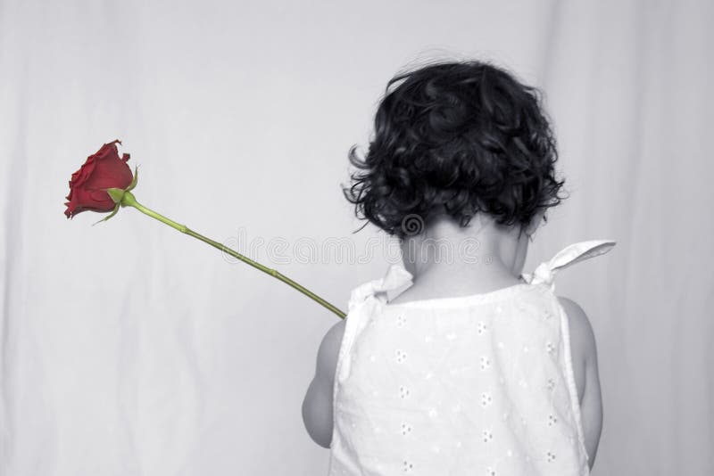 Little Girl with Rose 1