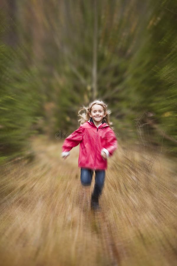 Little girl running