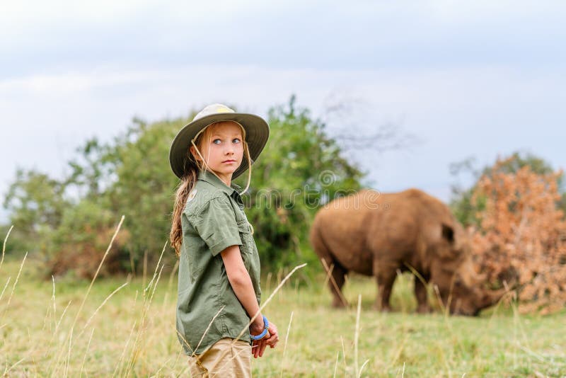 girl on safari