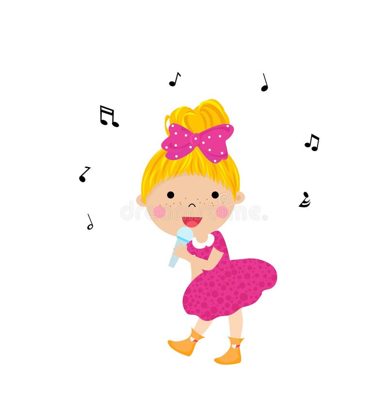 Little girl sing