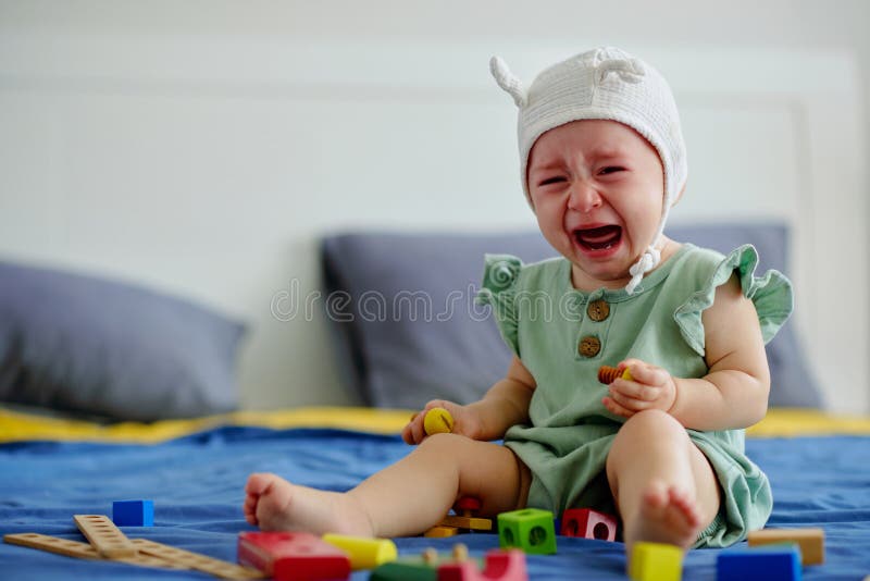Little Girl Crying stock photo. Image of learn, smart - 268022146
