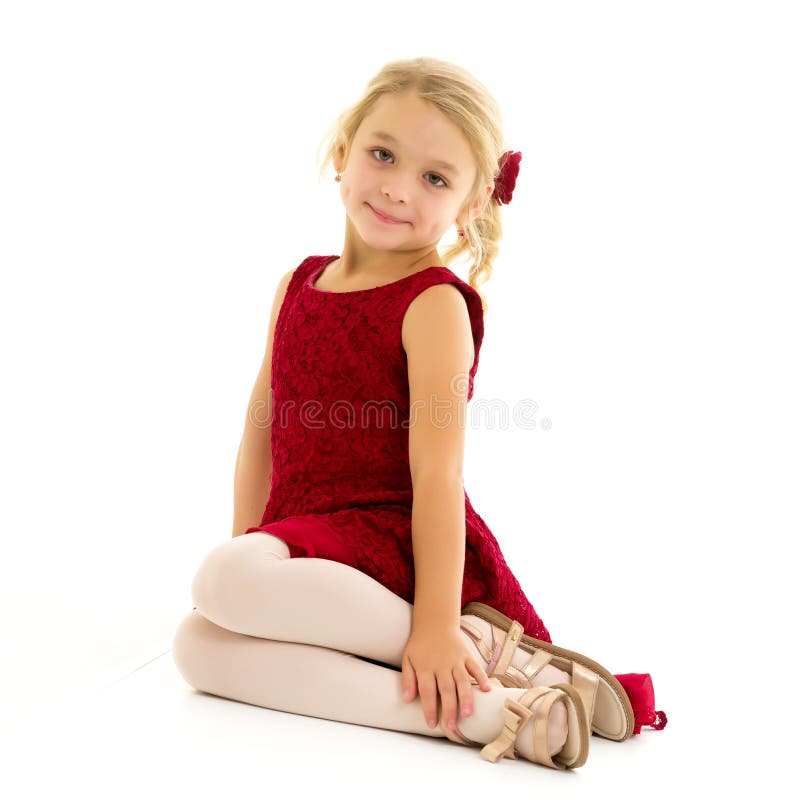 Little Girl is Sitting on the  Concept of a Happy Child Stock  Photo - Image of background, lovely: 172193320