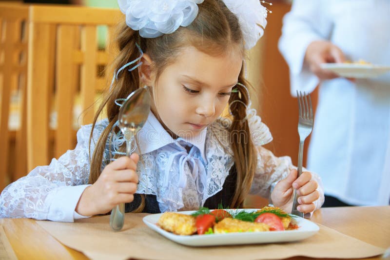 Little Girl with Spoon and Fork Stock Photo Image of cute, hand 27983284