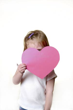 Little Girl With Valentine Stock Image Image Of White 1883395