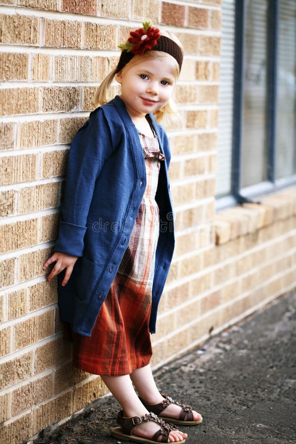 Little girl wearing dress stock image. Image of little - 11963519