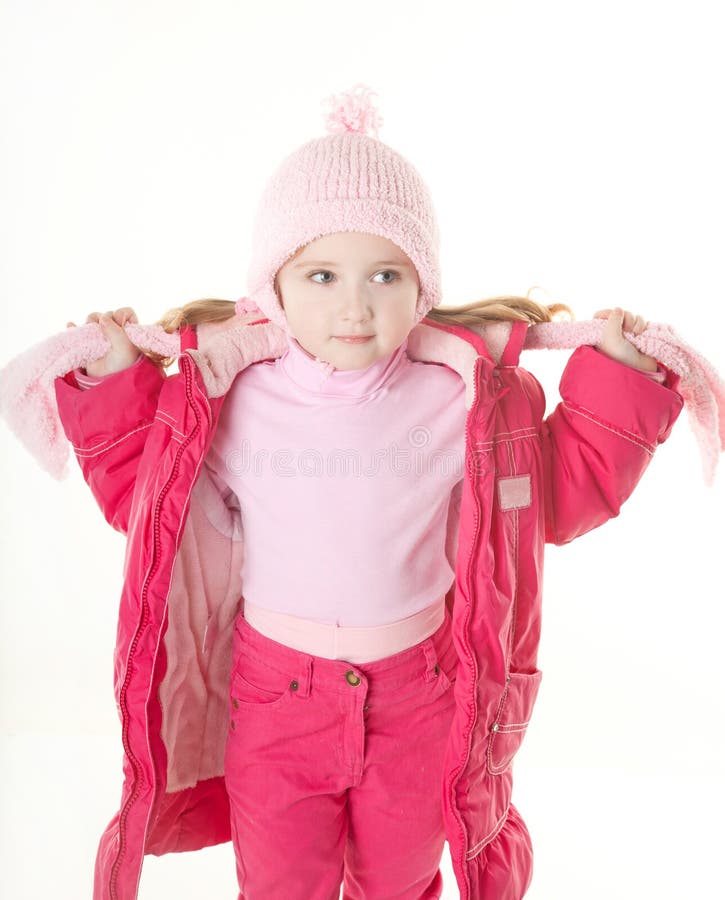2+ Adorable girl dressing winter jacket hat Free Stock Photos