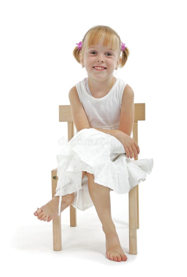 white sitting chair