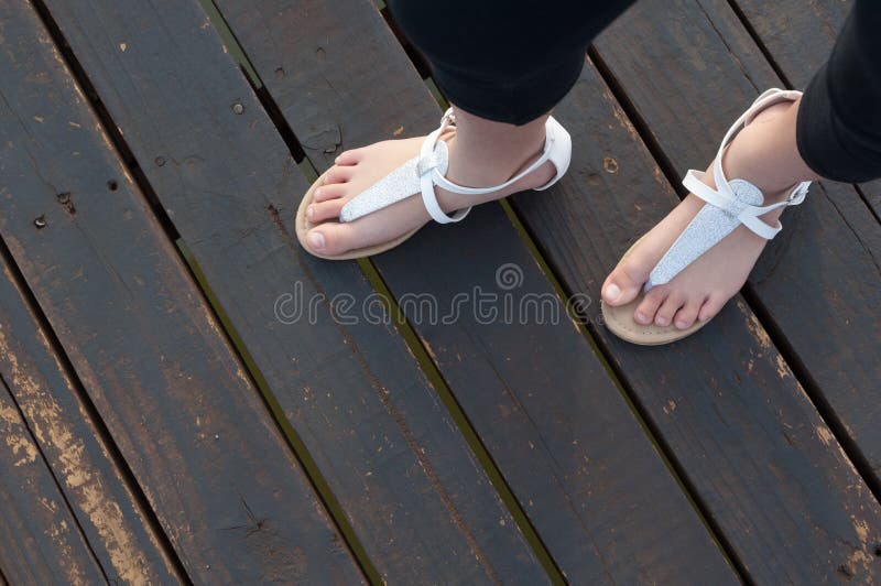 little girls white sandals