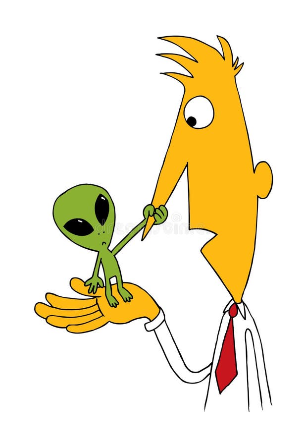 Little green alien illustration vector illustration Little green alien illustration vector illustration