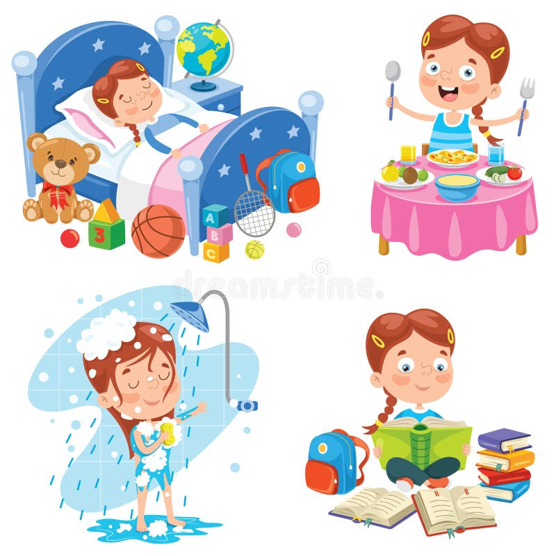 Boy Making Bed Clipart For Kids