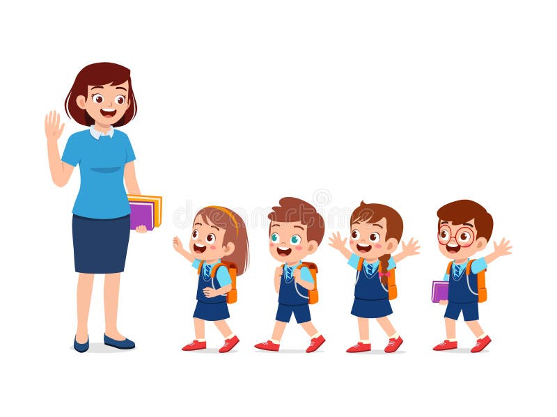 Greet Teacher Clipart Image