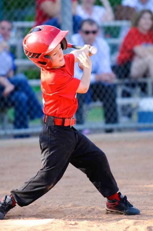 Little League Player at Bat Stock Photo Image of cleats, baseball