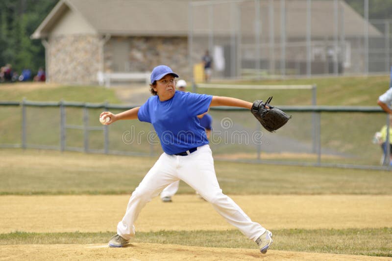 Little League Baseball Pitcher Stock Photo Image of baseball