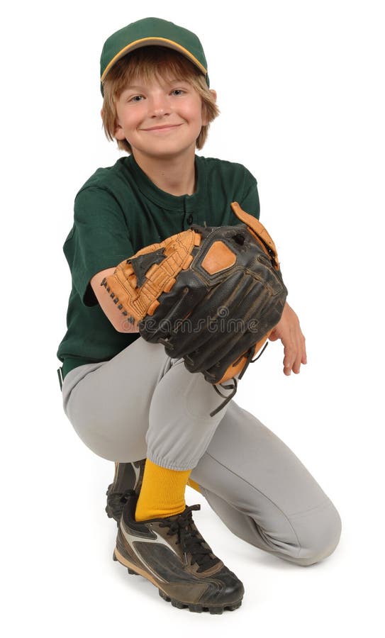 Youth Baseball Player Portrait Stock Photo Image of glove, dugout