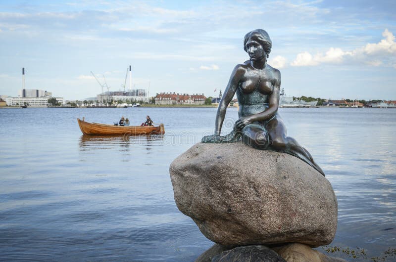 Little Mermaid in Copenhagen royalty free stock photo