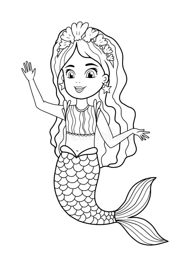 little mermaid tail drawing