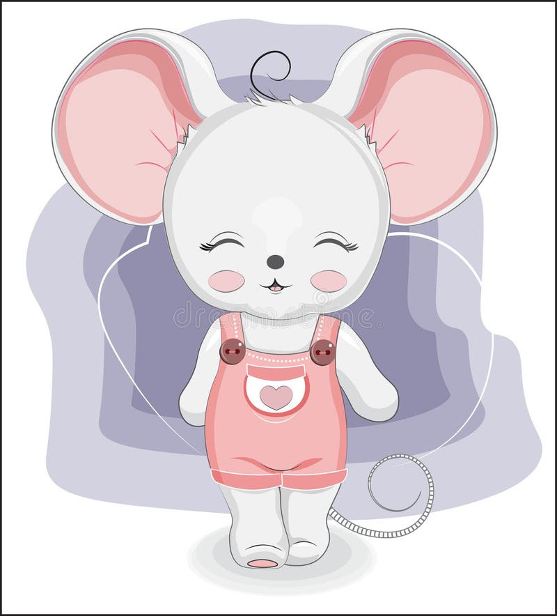 Little mouse girl walks stock vector. Illustration of jeans - 163755569 Little mouse girl walks stock vector. Illustration of jeans - 163755569