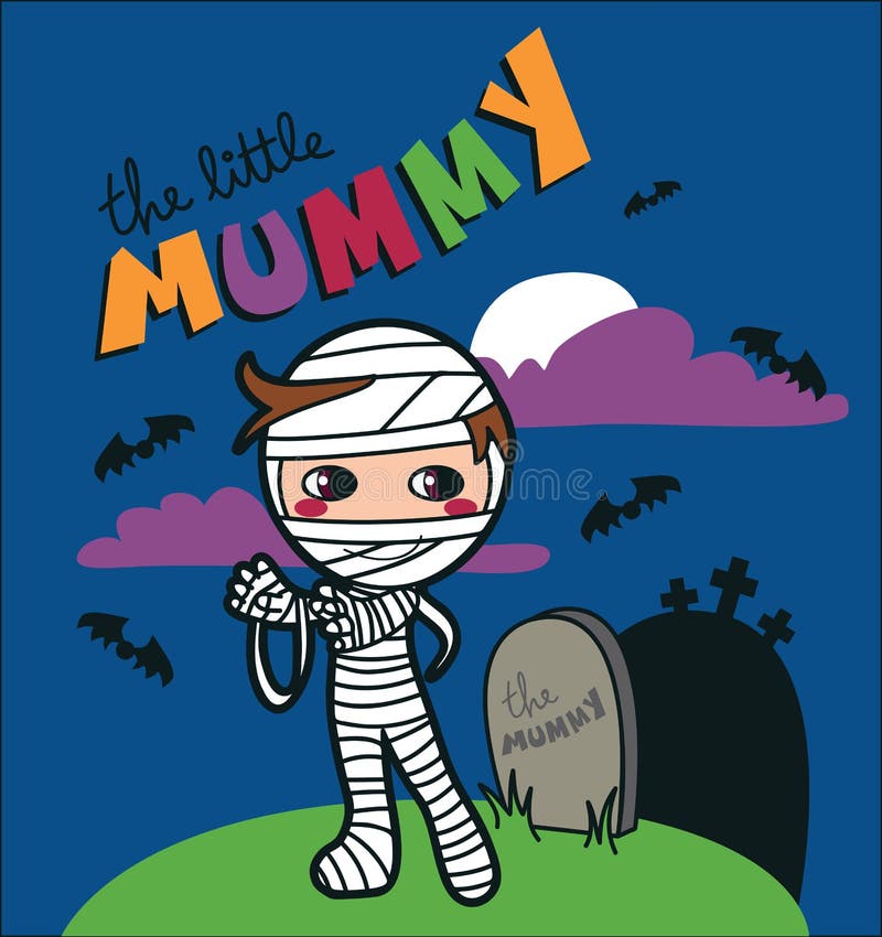 The Little Mummy stock vector. Illustration of cartoon - 14882065