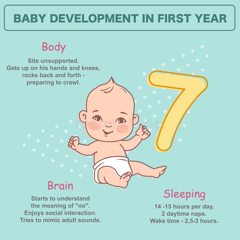 Baby Growing Up Infographic. Stock Vector - Illustration of grow, icon ...