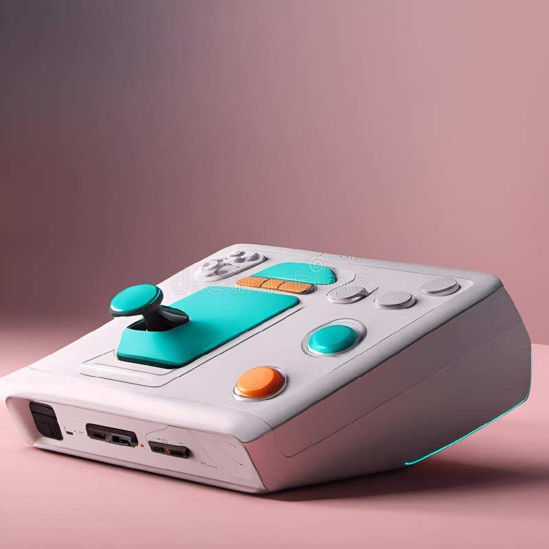 A little nintendo game controller with buttons and buttons on top vector illustration