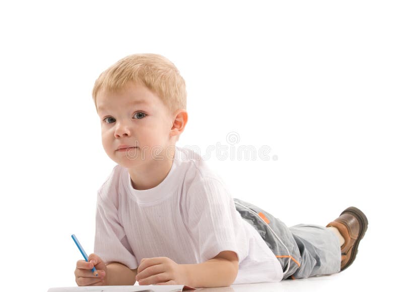 Little painter royalty free stock photo