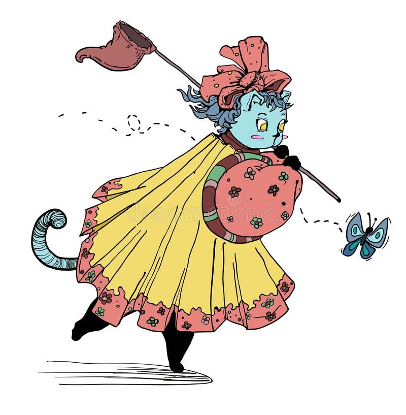 Little playing Kitten royalty free illustration