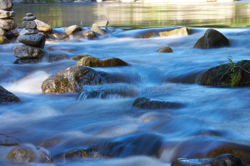 Little river with many stones