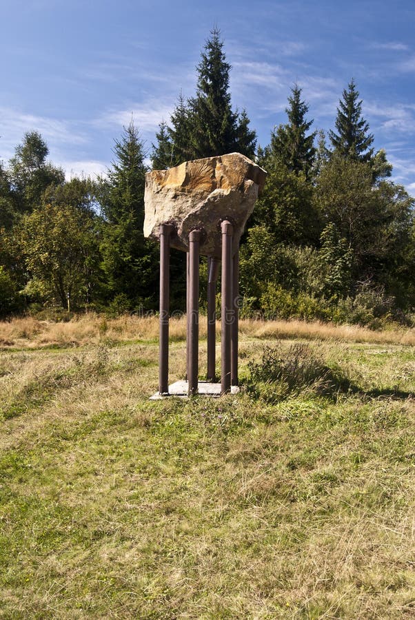 Little stone sculpture in Javorniky mountains